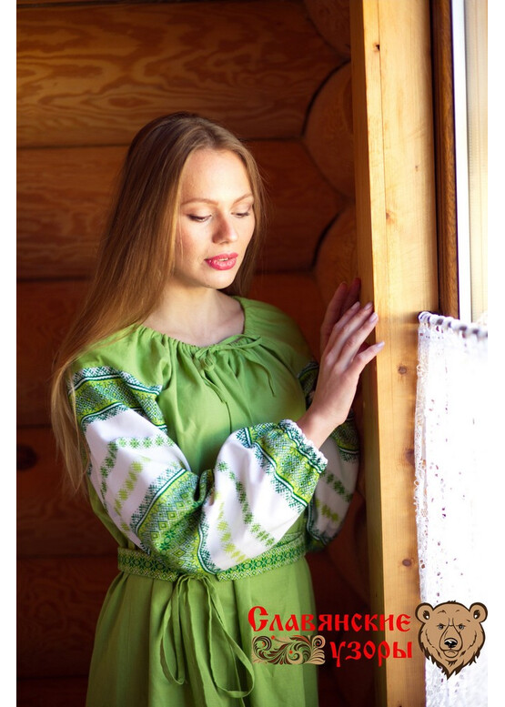 Платье в русском народном стиле Весна