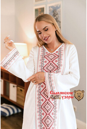 Платье славянское с орнаментами Берегиня