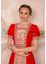 Платье в русском стиле Огневица красное