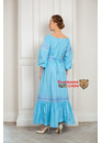 Платье из хлопка Заряна голубое