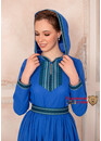 Платье с капюшоном Горожанка синее