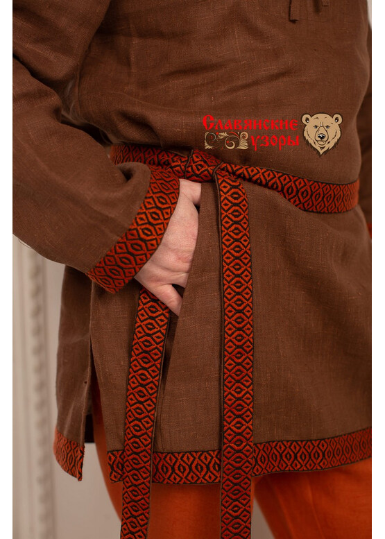 Рубаха мужская традиционная с капюшоном Радомир