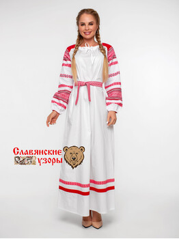 Платье праздничное славянское Вешние воды (вид 1)